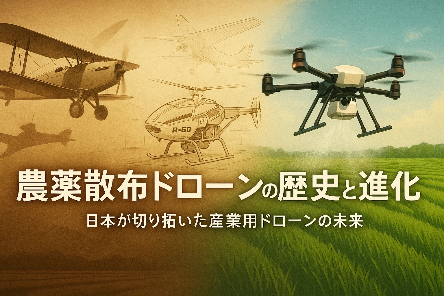 記事「農薬散布ドローンの歴史と進化」のサムネイル